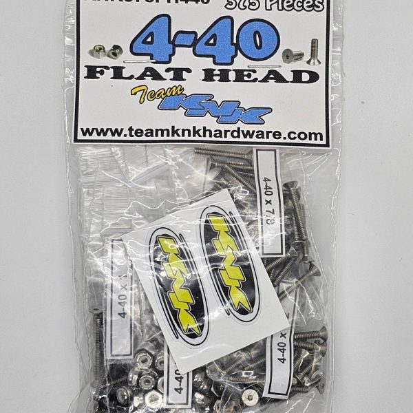 (375 pcs) 4-40 Flat Head Stainless Bulk Bag