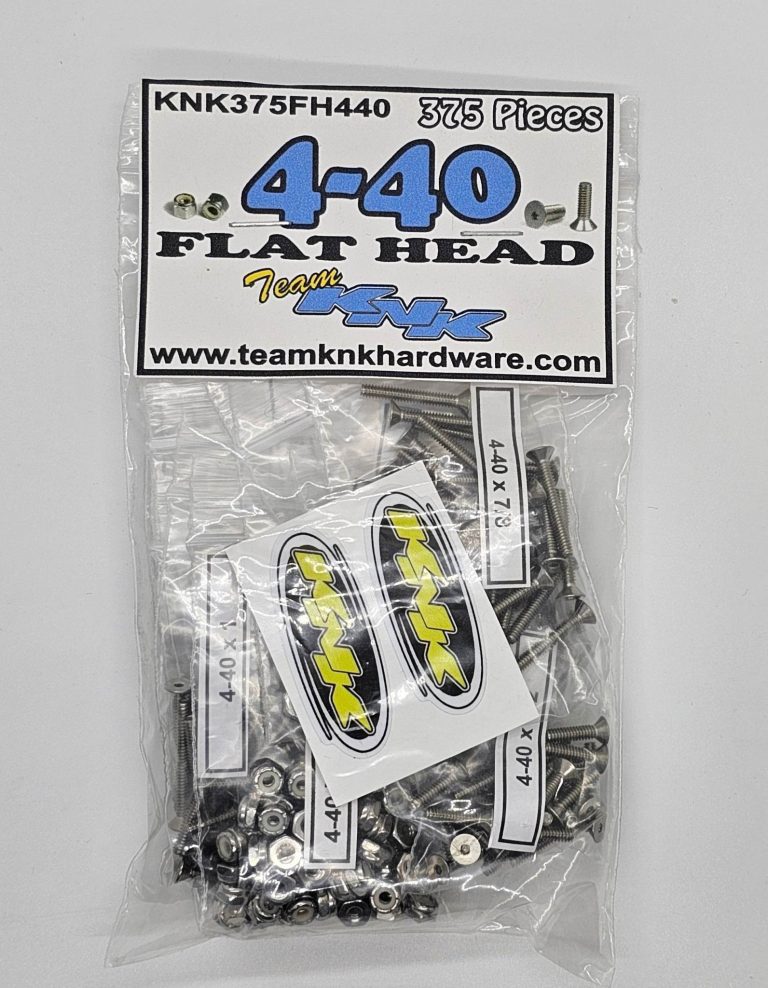 (375 pcs) 4-40 Flat Head Stainless Bulk Bag