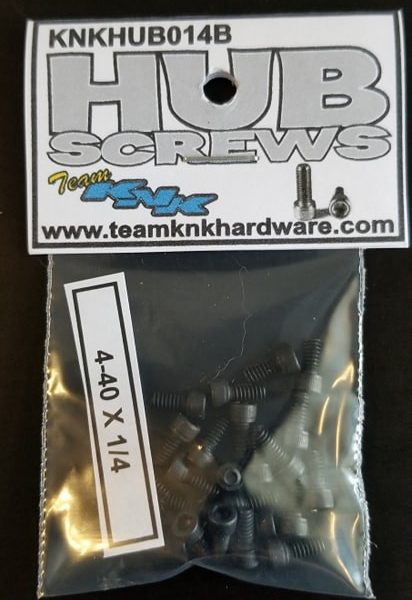 (25) 4-40 x 1/4" Hub Screws Black Oxide
