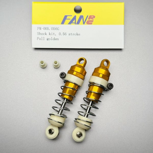 FR-005.056G Fan RC Gold Shock Kit 0.56" Stroke fits RC10