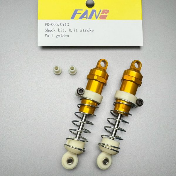 FR-005.071G Fan RC Gold Shock Kit 0.71" Stroke fits RC10