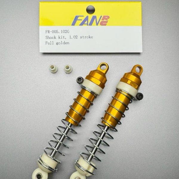 FR-005.102G Fan RC Gold Shock Kit 1.02" Stroke fits RC10