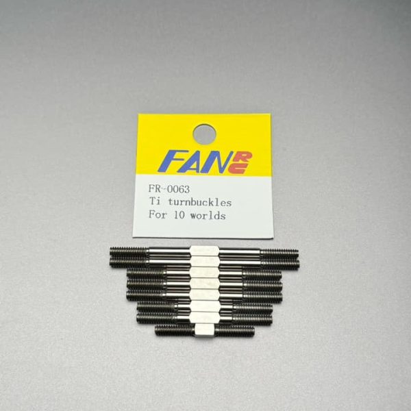 FR-0063 Fan RC Titanium Turnbuckles for Worlds fits RC10