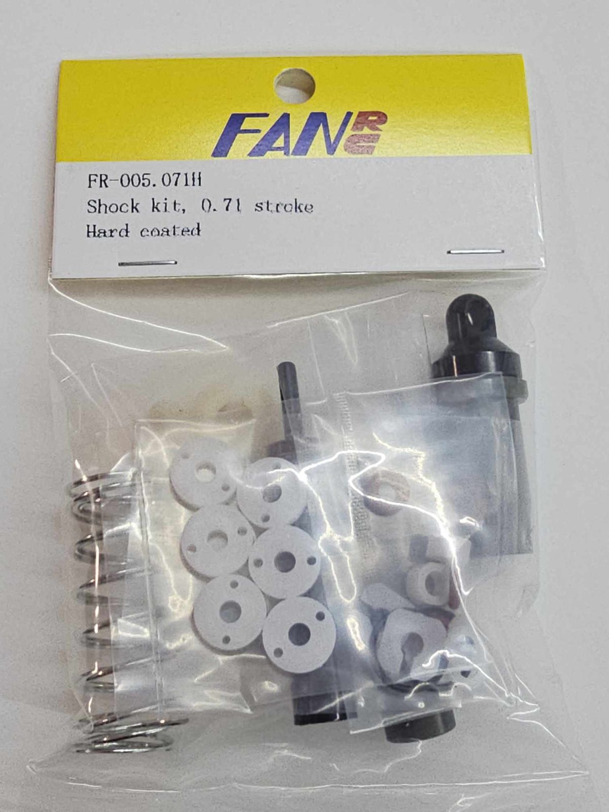 FR-005.071H Fan RC Shock Kit 0.71" Stroke Hard Coated fits RC10 - Image 2