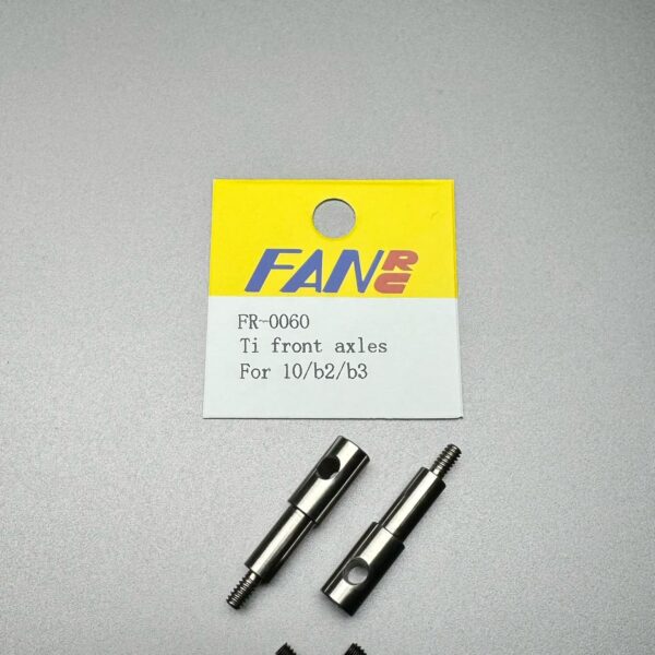 FR-0060 Fan RC Titanium Front Axles fits RC10/B2/B3